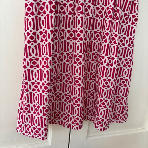 Jude Connally Rachel Dress‎ Size Small Pockets Pink White Chain Link Print Jude - Picture 9 of 10